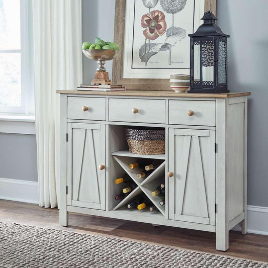 Henry & Mason - Miller Ranch Server in Weathered White & Sandstone - AFA03270 view 1