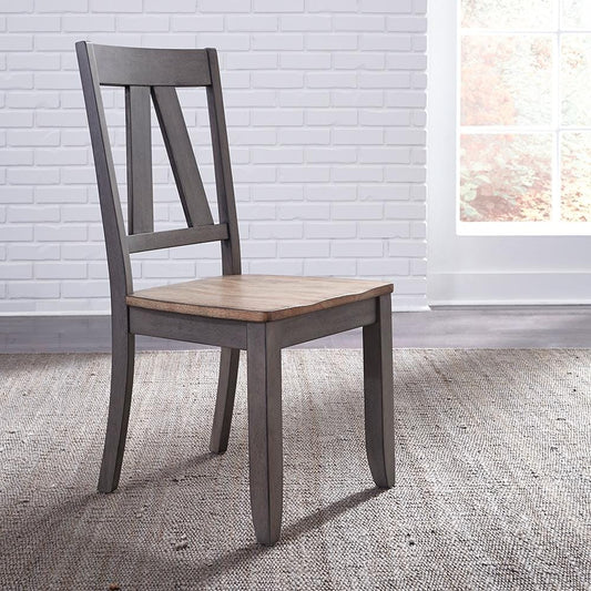 Henry & Mason - Miller Ranch Splat Back Side Chair in Gray & Sandstone - AFA03247 view 1