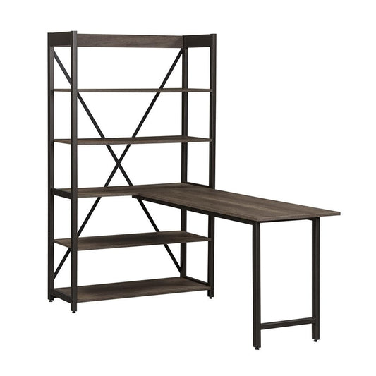 Henry & Mason - Millers Brook Desk and Bookcase Set in Graystone - AFA03375 view 1