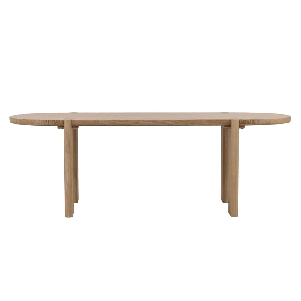 Henry & Mason - Montana 91in Light Natural Elm Wood Dining Table - DV7088 veiw 2