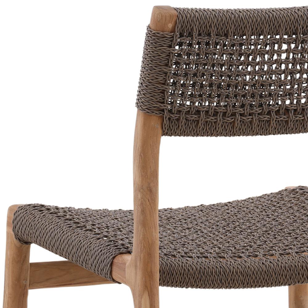 Henry & Mason - Monzu Outdoor Wicker and Teak Dining Chair Grey - DV7070 veiw 5