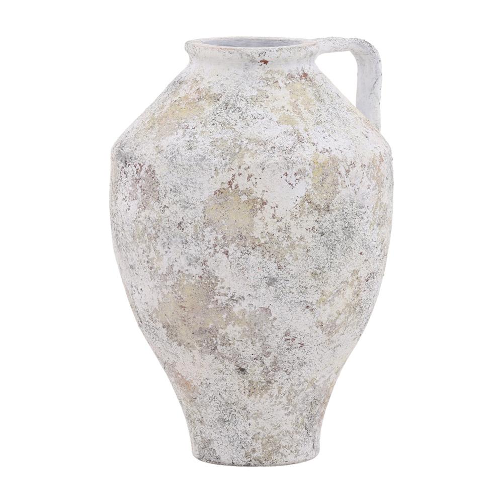 Henry & Mason - Mykas 18in Distressed White Terracotta Vase - DV7419 veiw 1