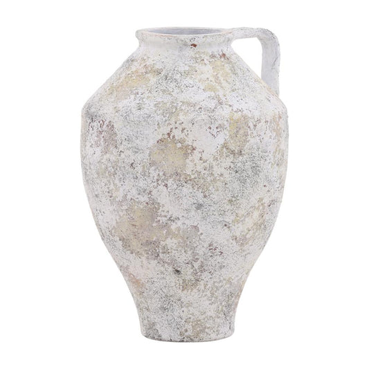 Henry & Mason - Mykas 18in Distressed White Terracotta Vase - DV7419 veiw 1