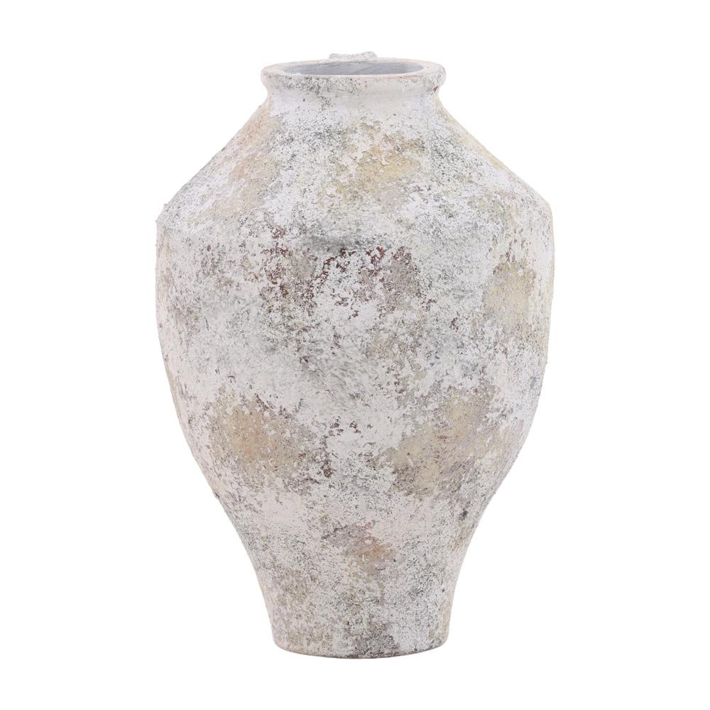 Henry & Mason - Mykas 18in Distressed White Terracotta Vase - DV7419 veiw 3