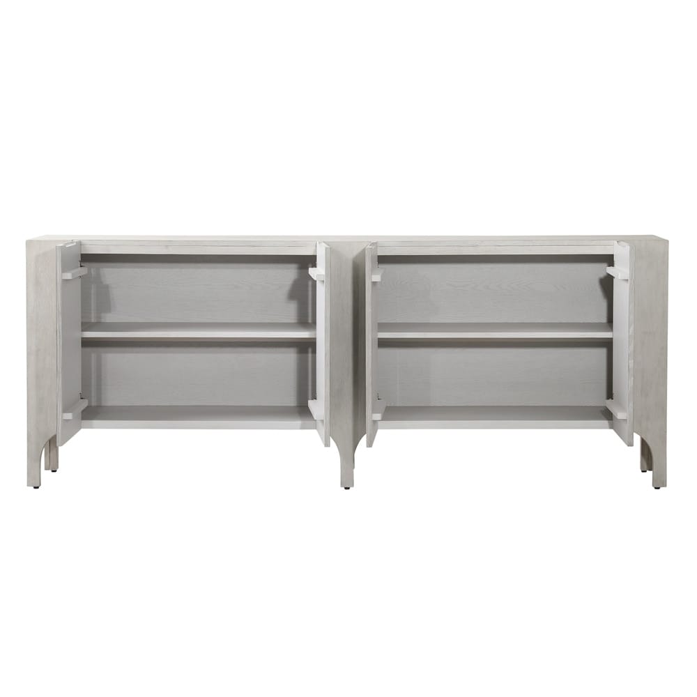 Henry & Mason - Nalak 88in Rubberwood Sideboard in Light Gray Washed Oak - DV7208 veiw 5