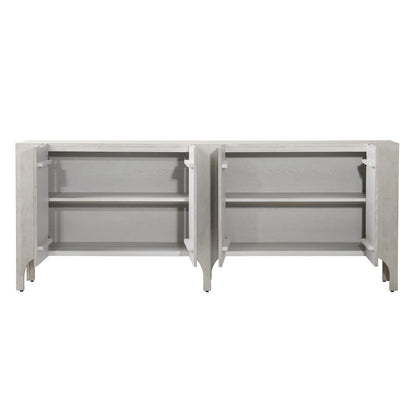 Henry & Mason - Nalak 88in Rubberwood Sideboard in Light Gray Washed Oak - DV7208 veiw 5
