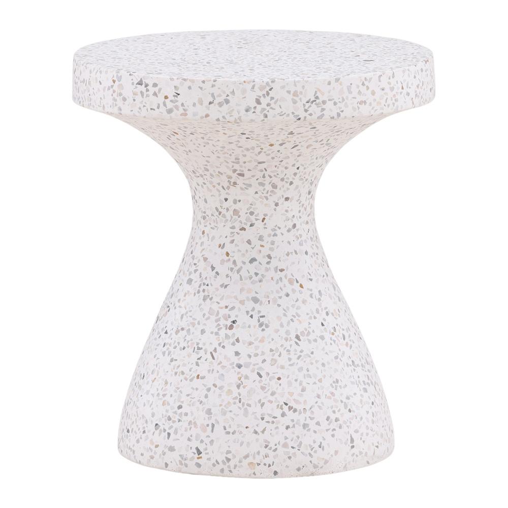 Henry & Mason - Nawthorian Off White Terrazzo Outdoor Side Table - DV7152 veiw 1