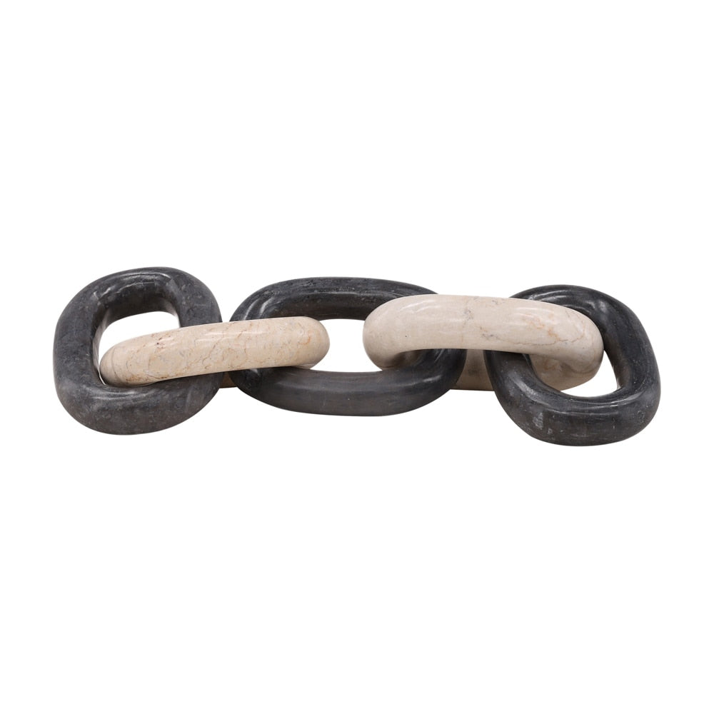 Henry & Mason - Nesmit Cream and Black Marble Chain Links - DV7248 veiw 1