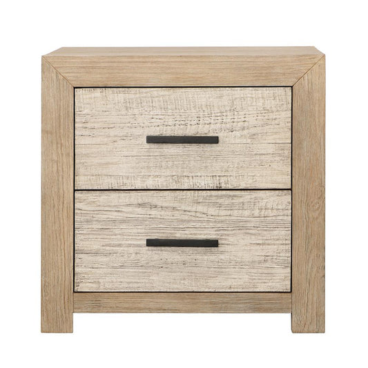 Henry & Mason - Niva Solid Pine Wood Nightstand in Light Warm Wash Finish - DV7203 veiw 2