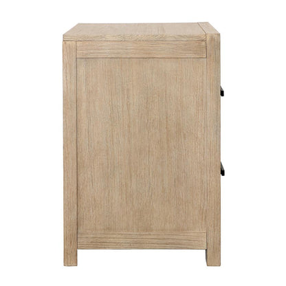 Henry & Mason - Niva Solid Pine Wood Nightstand in Light Warm Wash Finish - DV7203 veiw 3