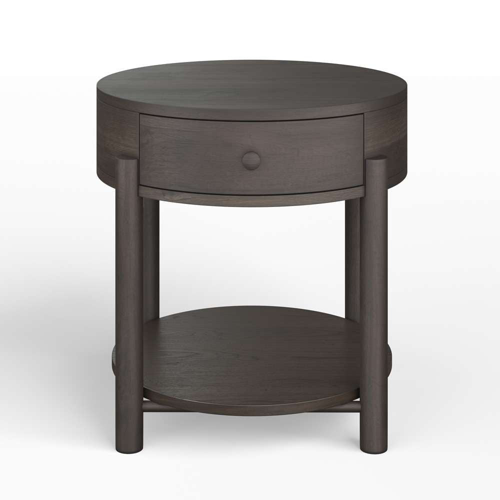 Henry & Mason - Norestone Black Round End Table - AFA00281 view 1