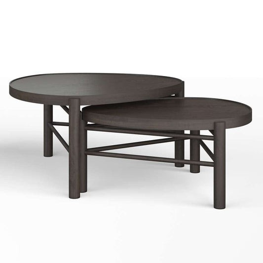 Henry & Mason - Norestone Black Shaped Nesting Cocktail Table - AFA00283 view 1
