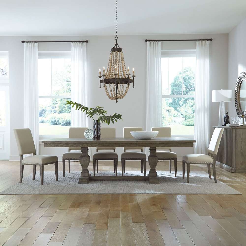 Henry & Mason - North Meadow Opt 7 Piece Trestle Table Set in Havana Brown - AFA04060 view 1
