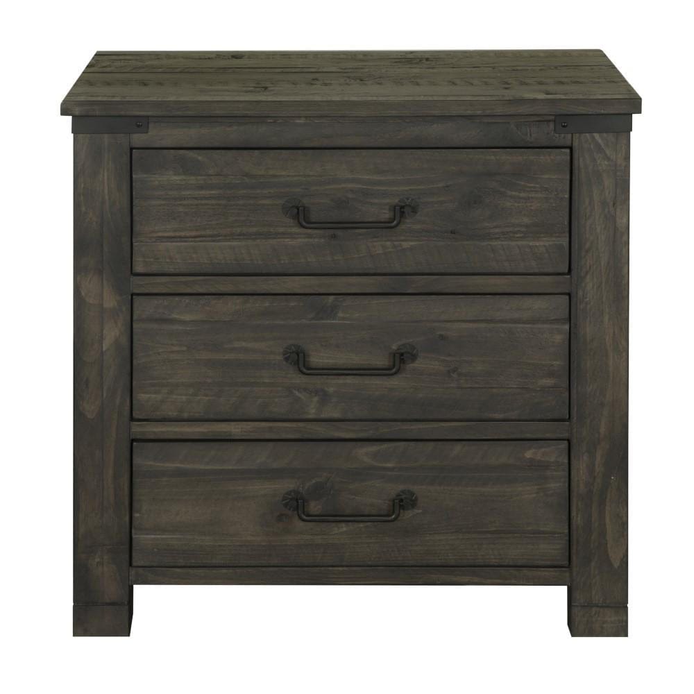 Henry & Mason - Northgate 3 Drawer Nightstand in Weathered Charcoal - AFA00002 view 1