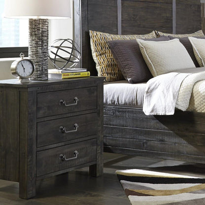 Henry & Mason - Northgate 3 Drawer Nightstand in Weathered Charcoal - AFA00002 view 3