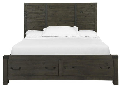 Henry & Mason - Northgate Cal. King Panel Bed with Storage in Weathered Charcoal - AFA00005 view 1