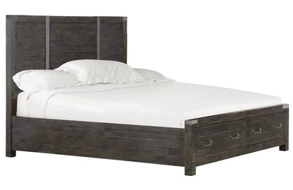Henry & Mason - Northgate Cal. King Panel Bed with Storage in Weathered Charcoal - AFA00005 view 2
