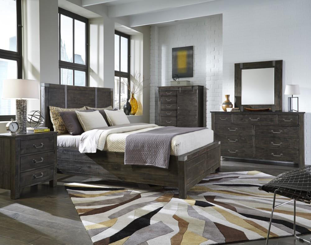 Henry & Mason - Northgate King Panel Bed in Weathered Charcoal - AFA00008 view 3