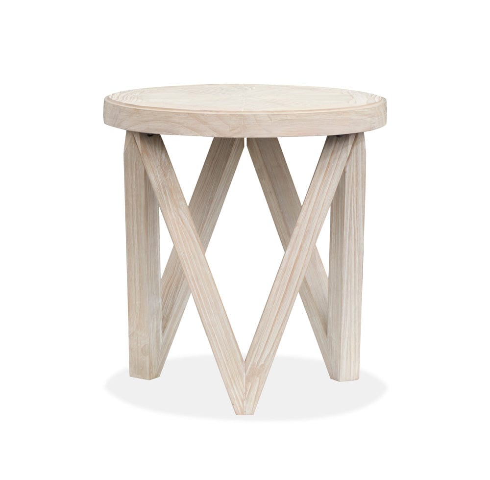 Henry & Mason  -  Norwick Coconut Cream Round End Table  - AFA00792 view 1