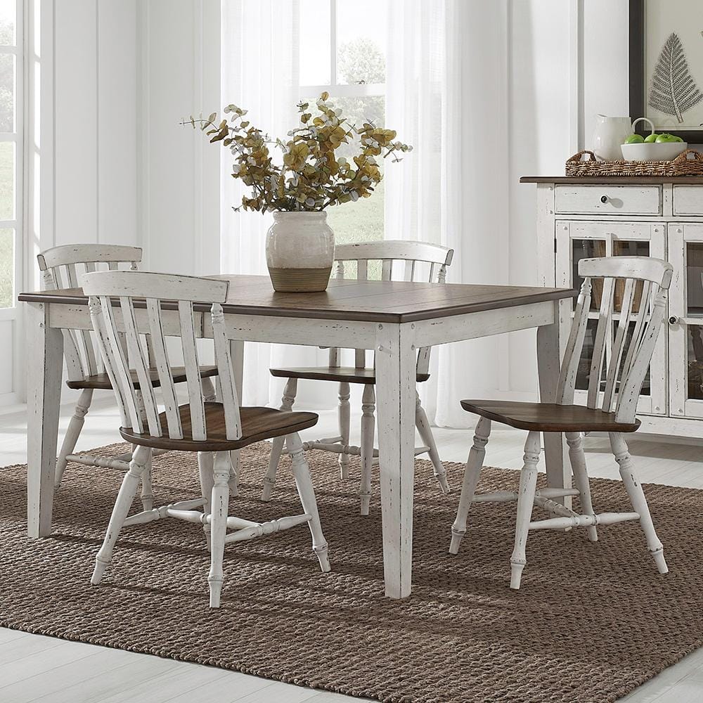 Henry & Mason - Open Air 5 Piece Rectangular Table Set in Graphite & Whitestone - AFA03613 view 1