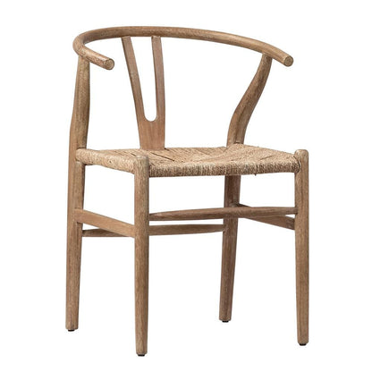 Henry & Mason - Oscar Oak Wood Dining Chair with Seagrass Seat - DV7847 veiw 1