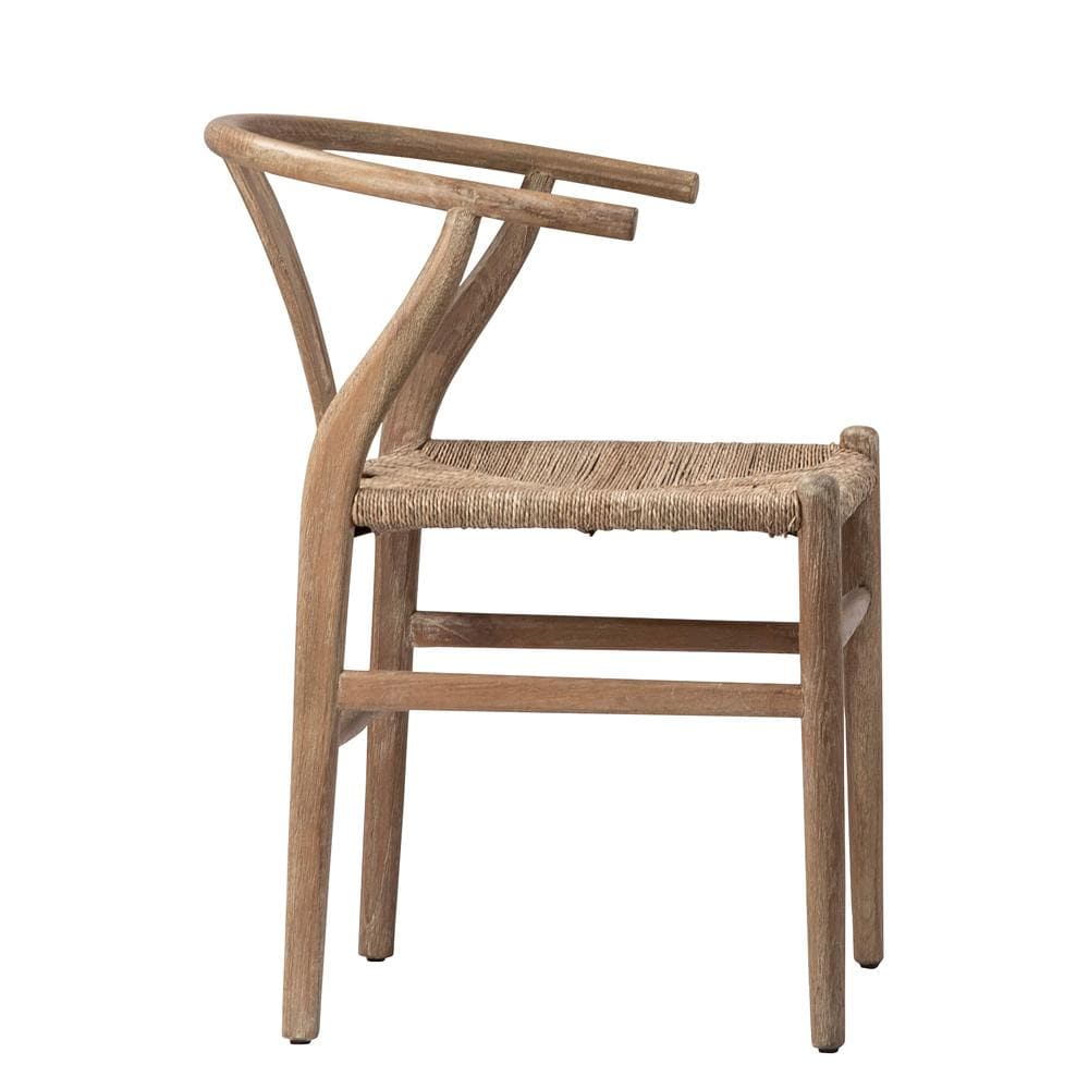 Henry & Mason - Oscar Oak Wood Dining Chair with Seagrass Seat - DV7847 veiw 2