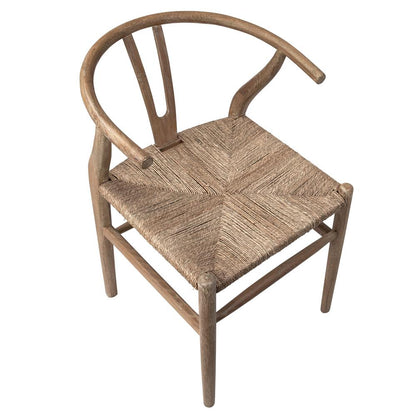 Henry & Mason - Oscar Oak Wood Dining Chair with Seagrass Seat - DV7847 veiw 4