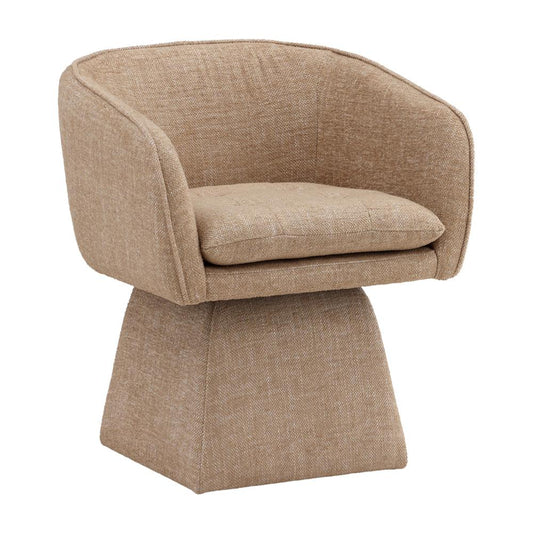 Henry & Mason - Osidia Hardwood Accent Chair In Camel Basketweave Performance Fabric - DV7412 veiw 1