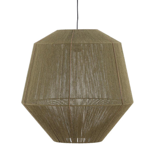 Henry & Mason - Osis Iron Frame and Olive Jute Rope Hanging Pendant Light - DV7800 veiw 1