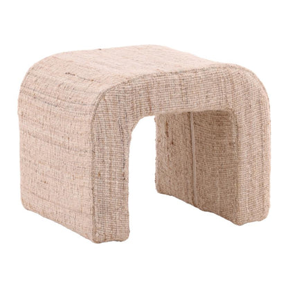Henry & Mason - Osloop Handwoven Wool Upholstered Arch Stool in Beige - DV7609 veiw 1