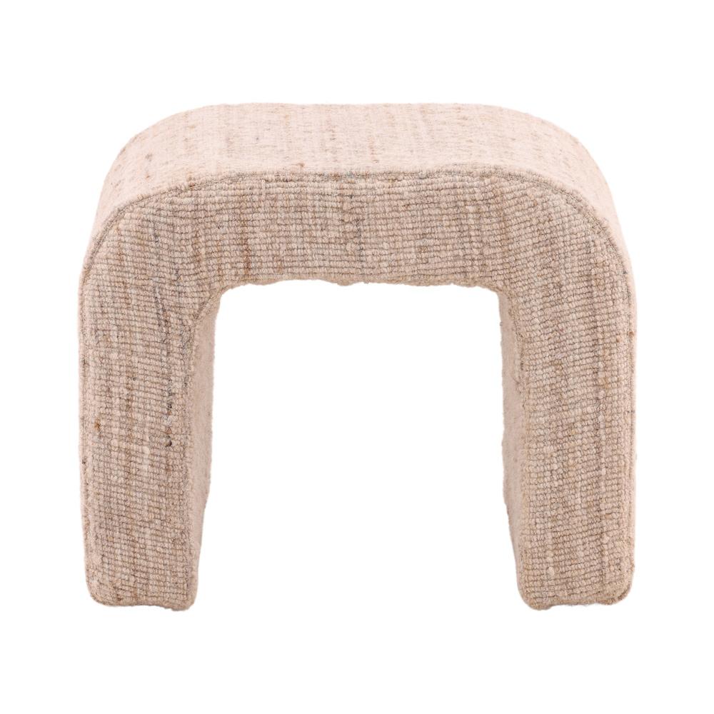 Henry & Mason - Osloop Handwoven Wool Upholstered Arch Stool in Beige - DV7609 veiw 2