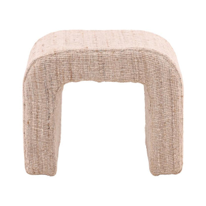 Henry & Mason - Osloop Handwoven Wool Upholstered Arch Stool in Beige - DV7609 veiw 2