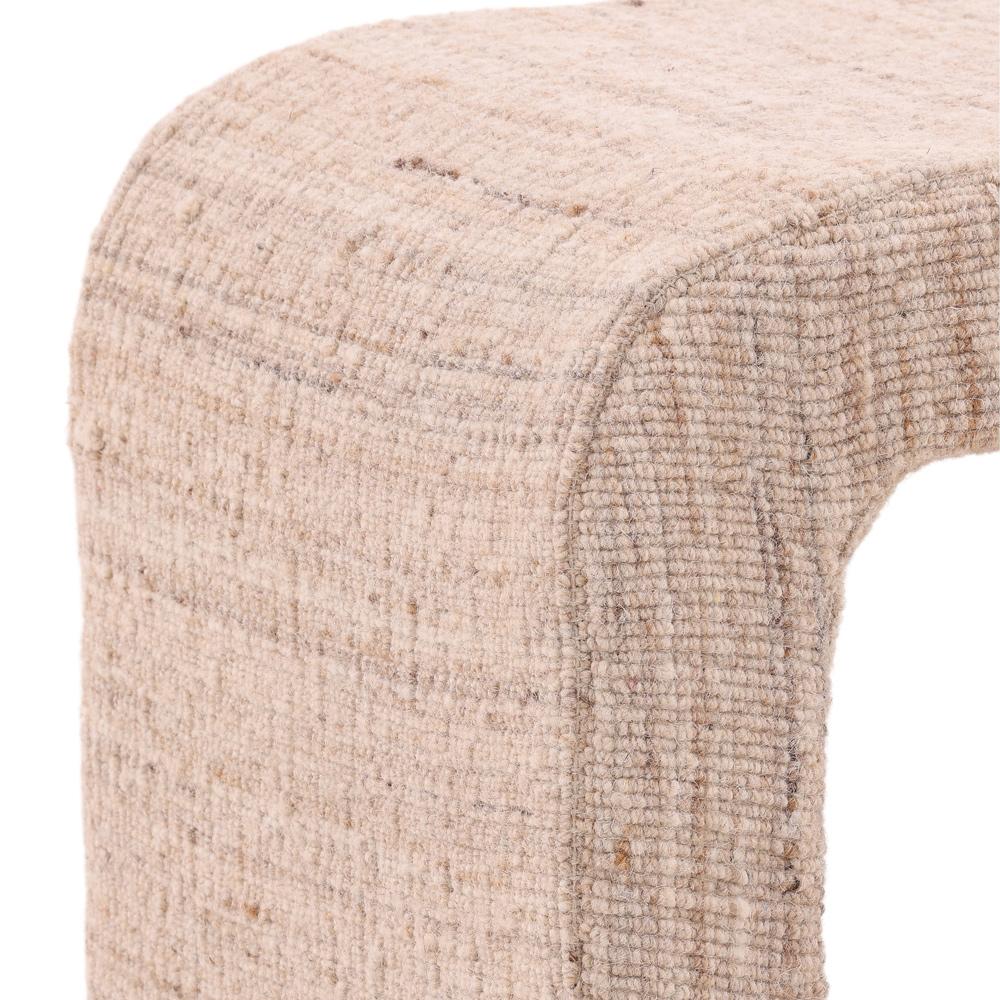 Henry & Mason - Osloop Handwoven Wool Upholstered Arch Stool in Beige - DV7609 veiw 5