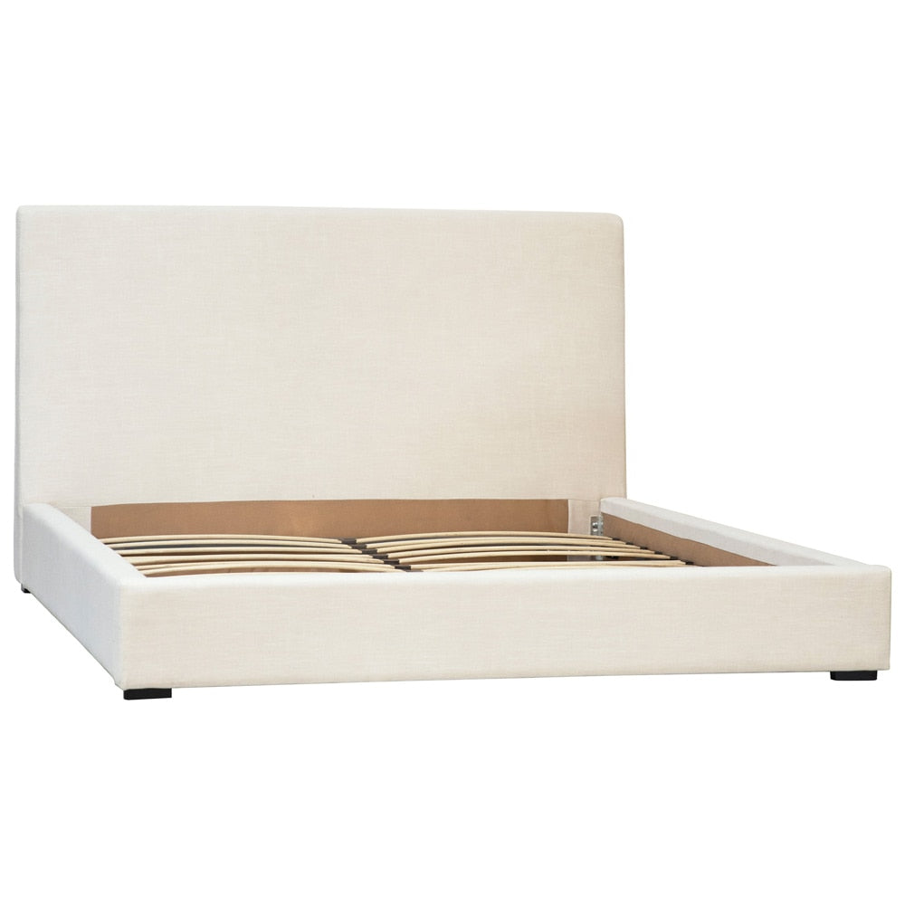 Henry & Mason - OToole Birchwood Eastern King Bed with Off White Linen Upholstery - DV7351 veiw 2