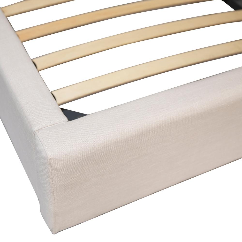 Henry & Mason - OToole Birchwood Eastern King Bed with Off White Linen Upholstery - DV7351 veiw 3