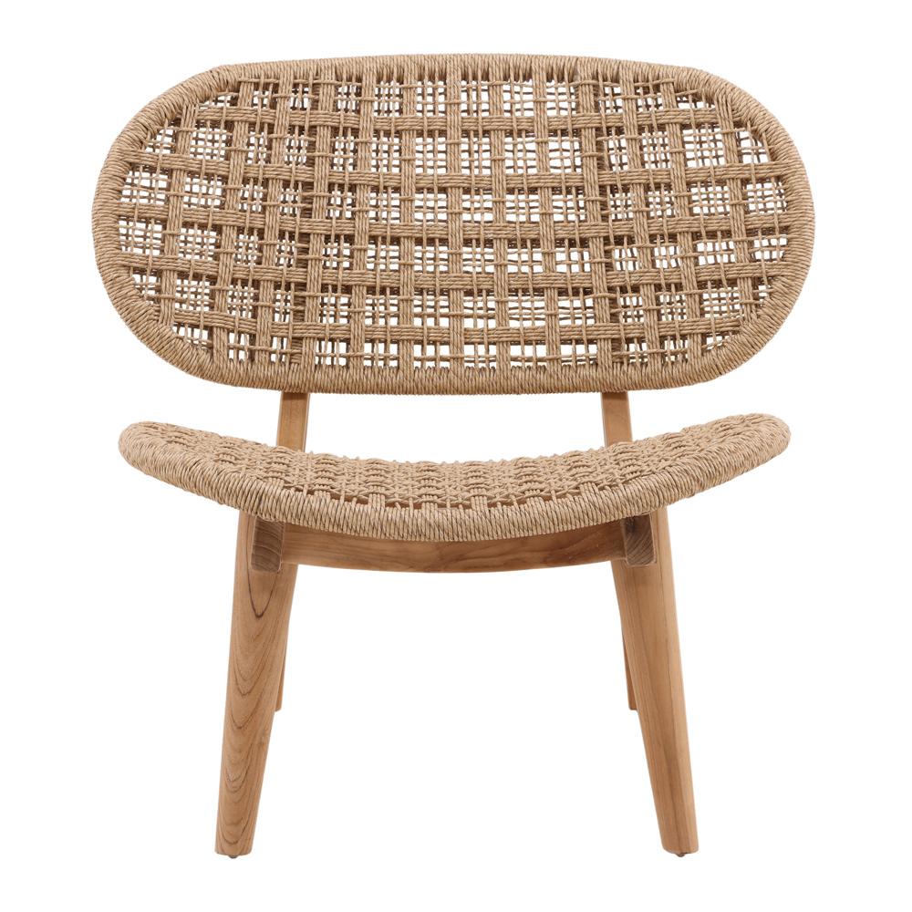 Henry & Mason - Otrina Natural Teak Wood and Twisted Wicker Occasional Chair - DV7065 veiw 2