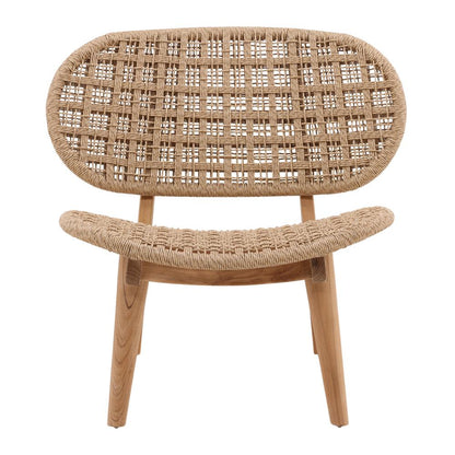 Henry & Mason - Otrina Natural Teak Wood and Twisted Wicker Occasional Chair - DV7065 veiw 2