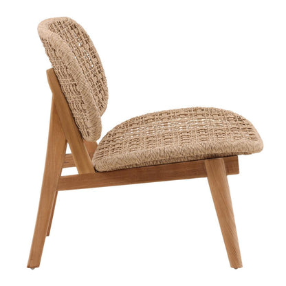 Henry & Mason - Otrina Natural Teak Wood and Twisted Wicker Occasional Chair - DV7065 veiw 3