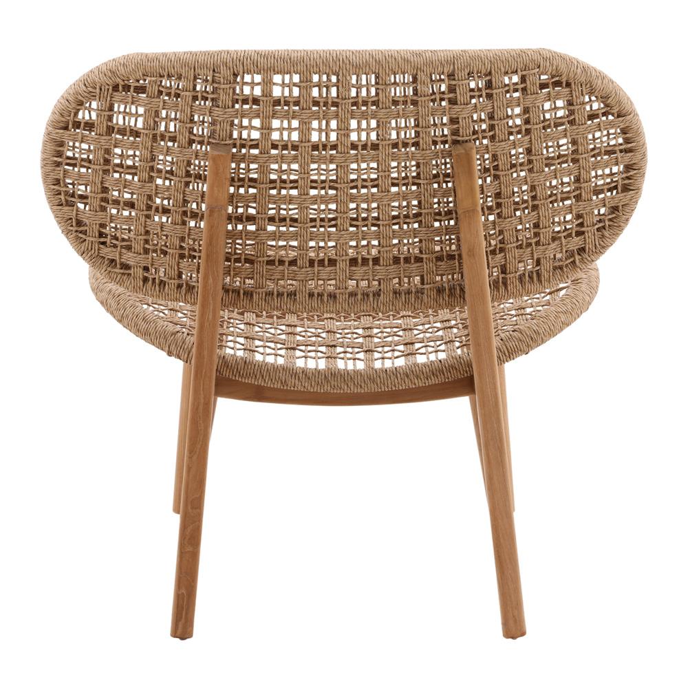 Henry & Mason - Otrina Natural Teak Wood and Twisted Wicker Occasional Chair - DV7065 veiw 4