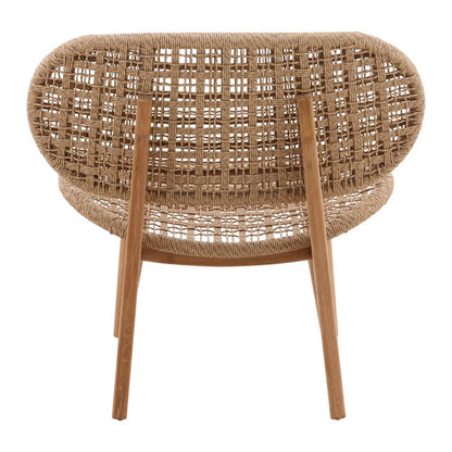 Henry & Mason - Otrina Natural Teak Wood and Twisted Wicker Occasional Chair - DV7065 veiw 4