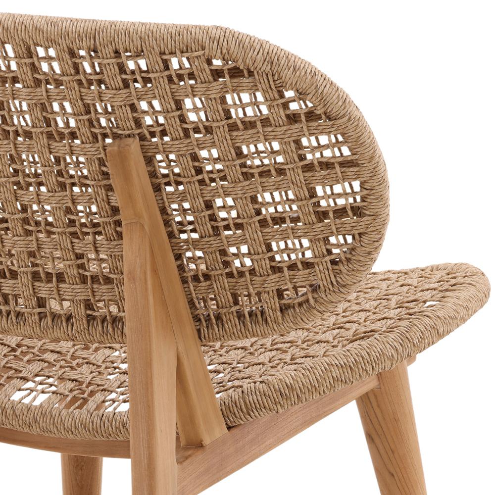 Henry & Mason - Otrina Natural Teak Wood and Twisted Wicker Occasional Chair - DV7065 veiw 5