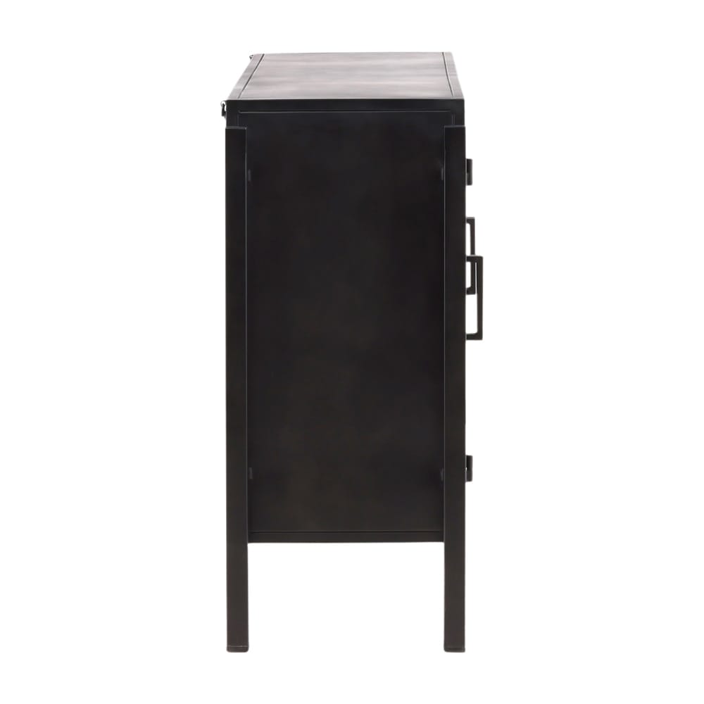 Henry & Mason - Palamino 73in Iron Sideboard with Tinted Glass Doors in Black - DV7496 veiw 3