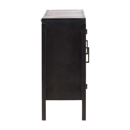 Henry & Mason - Palamino 73in Iron Sideboard with Tinted Glass Doors in Black - DV7496 veiw 3