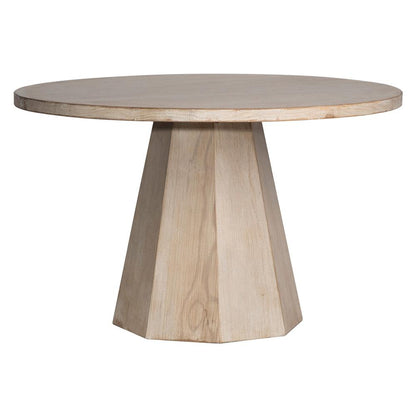 Henry & Mason - Palender 48in Round Reclaimed Pine Wood Dining Table in Light Warm Wash Finish - DV7433 veiw 1