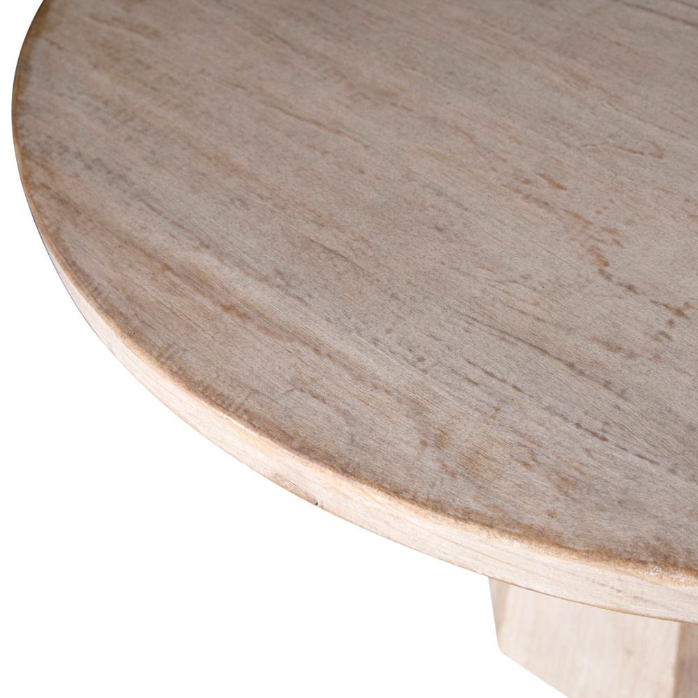 Henry & Mason - Palender 48in Round Reclaimed Pine Wood Dining Table in Light Warm Wash Finish - DV7433 veiw 3