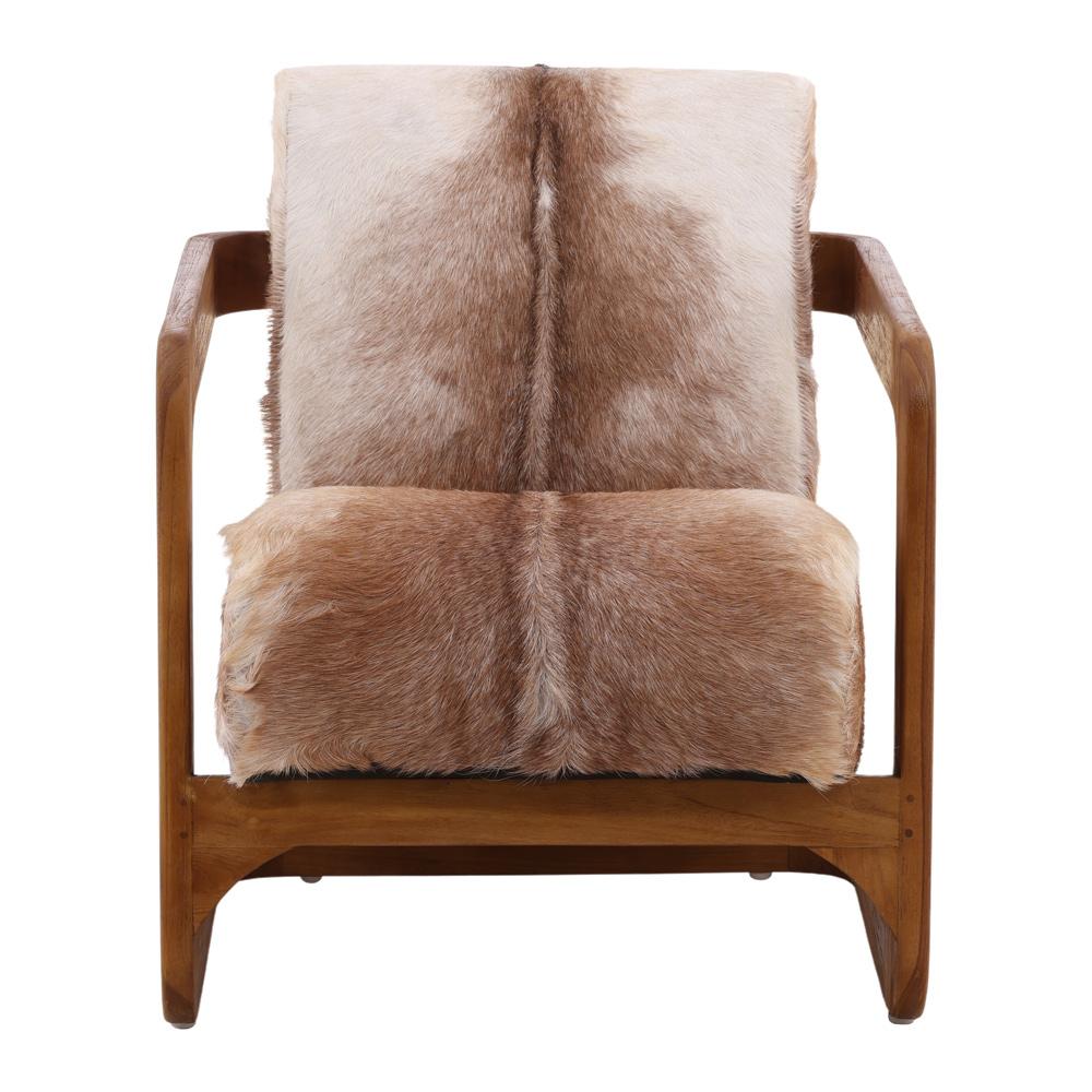 Henry & Mason - Palmer Teak and Goat Hide Occasional Chair Brown - DV7039 veiw 2
