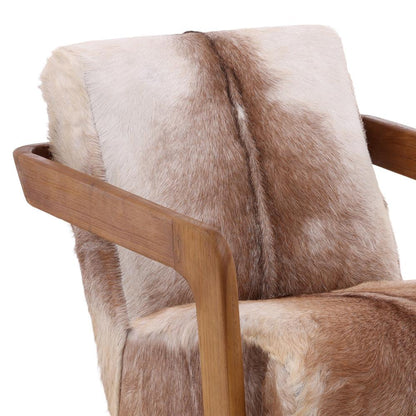 Henry & Mason - Palmer Teak and Goat Hide Occasional Chair Brown - DV7039 veiw 5