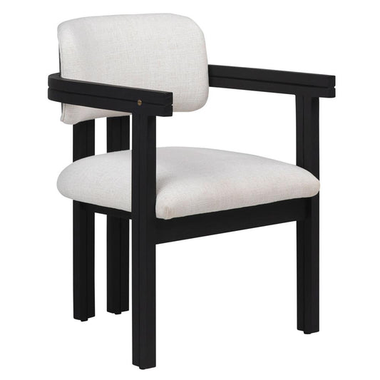 Henry & Mason - Pendrol Black Mindi Wood with Off White Performance Fabric - DV7122 veiw 1