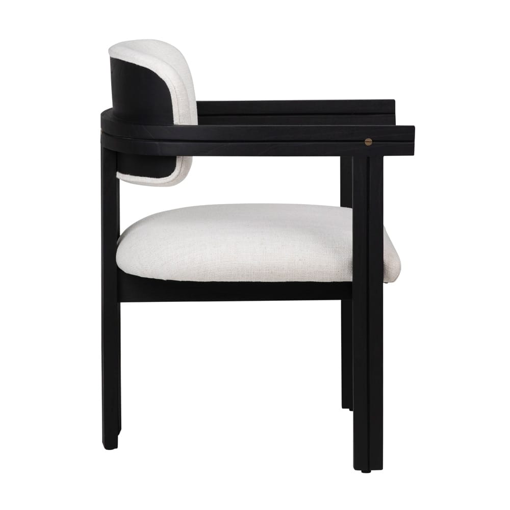 Henry & Mason - Pendrol Black Mindi Wood with Off White Performance Fabric - DV7122 veiw 3