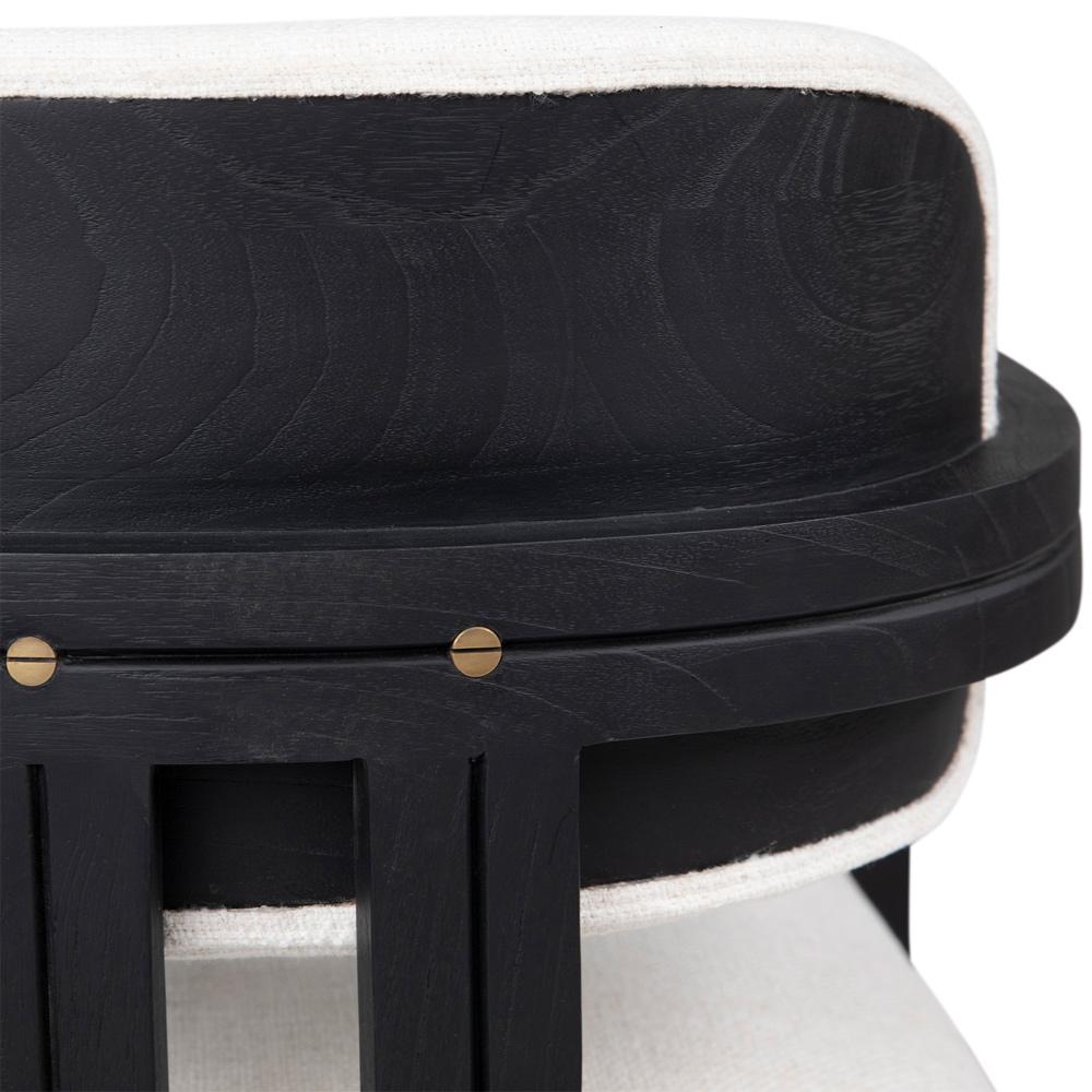 Henry & Mason - Pendrol Black Mindi Wood with Off White Performance Fabric - DV7122 veiw 5